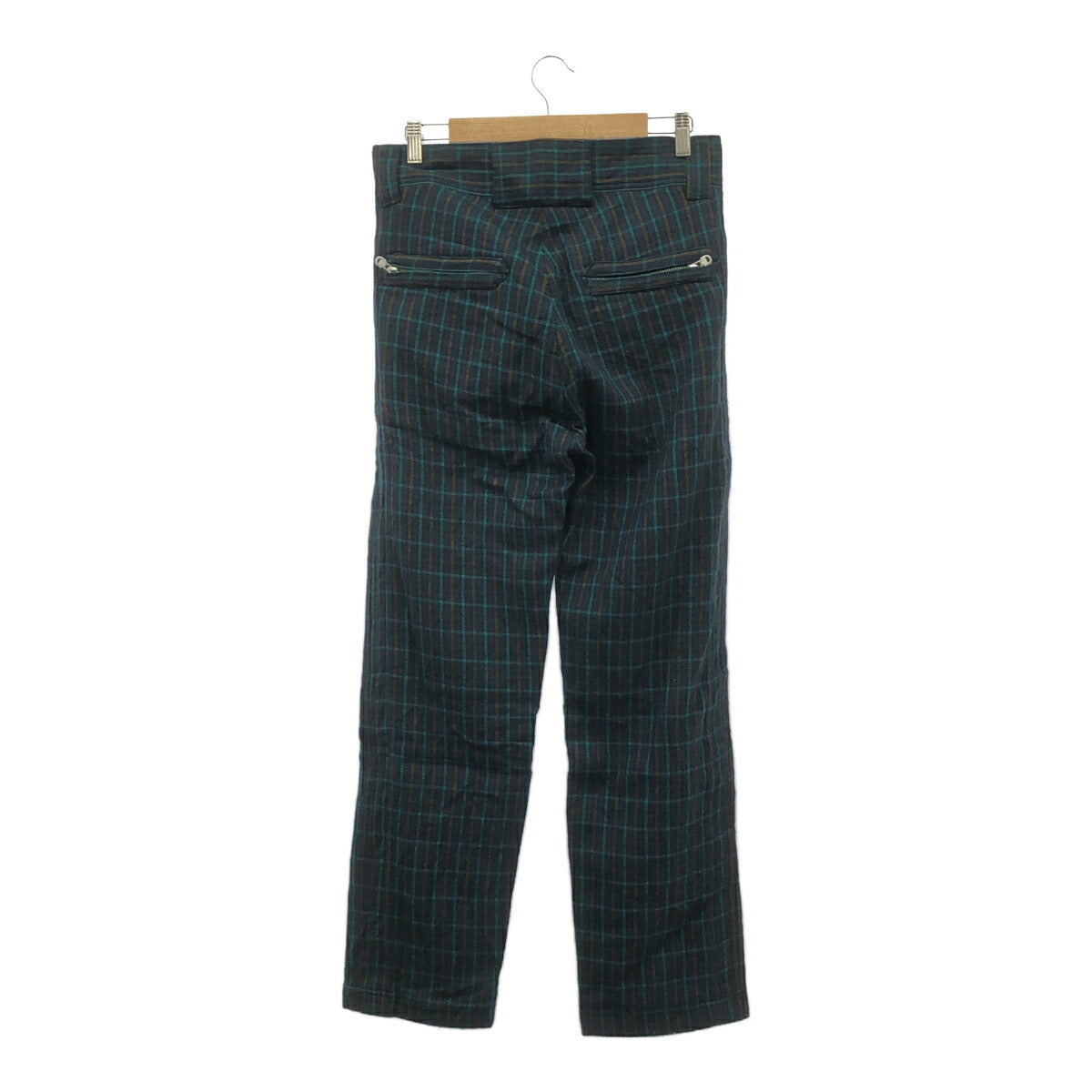 WHITE MOUNTAINEERING 10AW Green Blue Check Wool Pants Size M