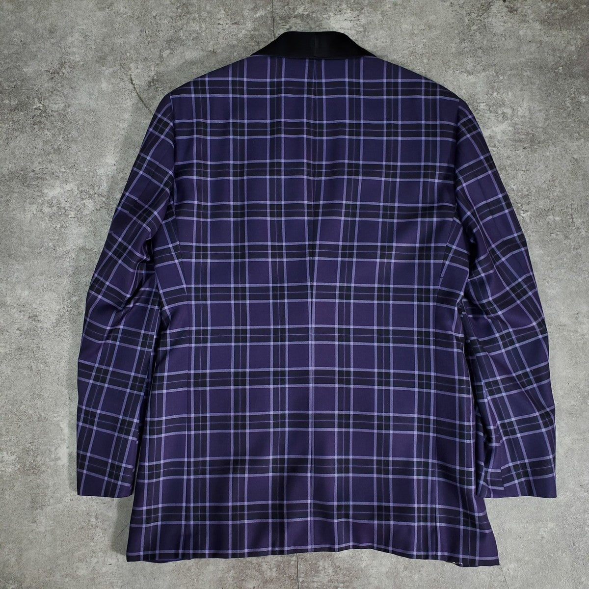 Takizawa Shigeru Purple Check Pattern Party Jacket Size 48
