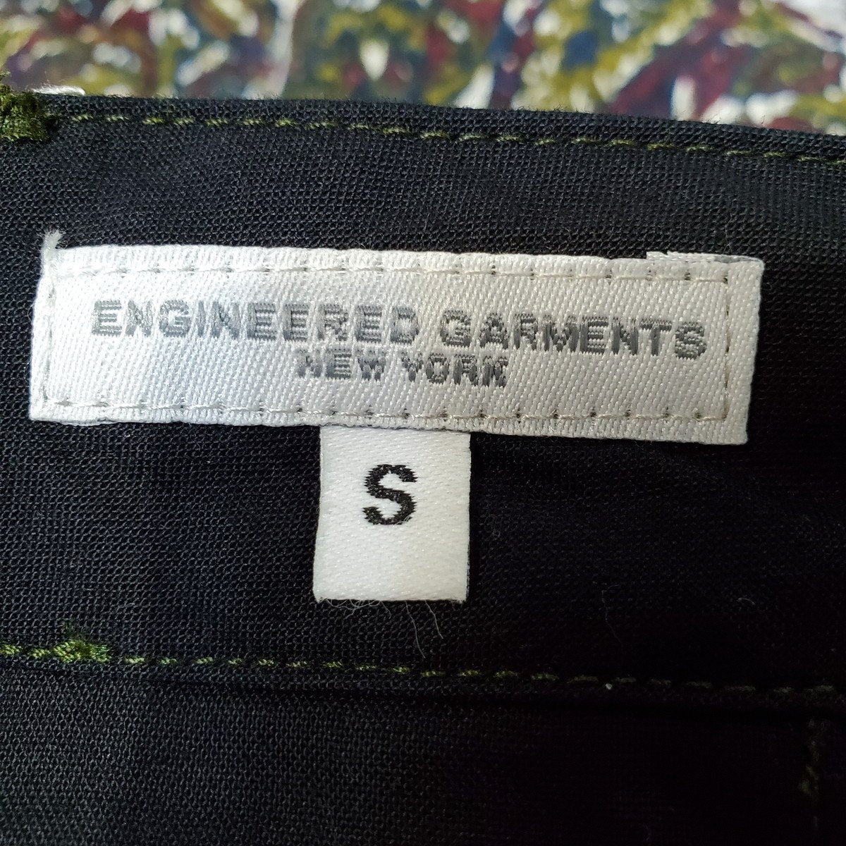 Engineered Garments 23SS Sunset Olive Batik Shorts Size S