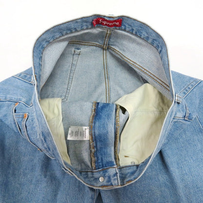 Supreme Baggy Washed Indigo Jeans Blue Size 34