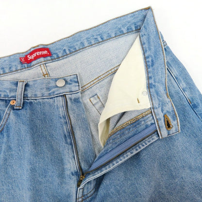 Supreme Baggy Washed Indigo Jeans Blue Size 34
