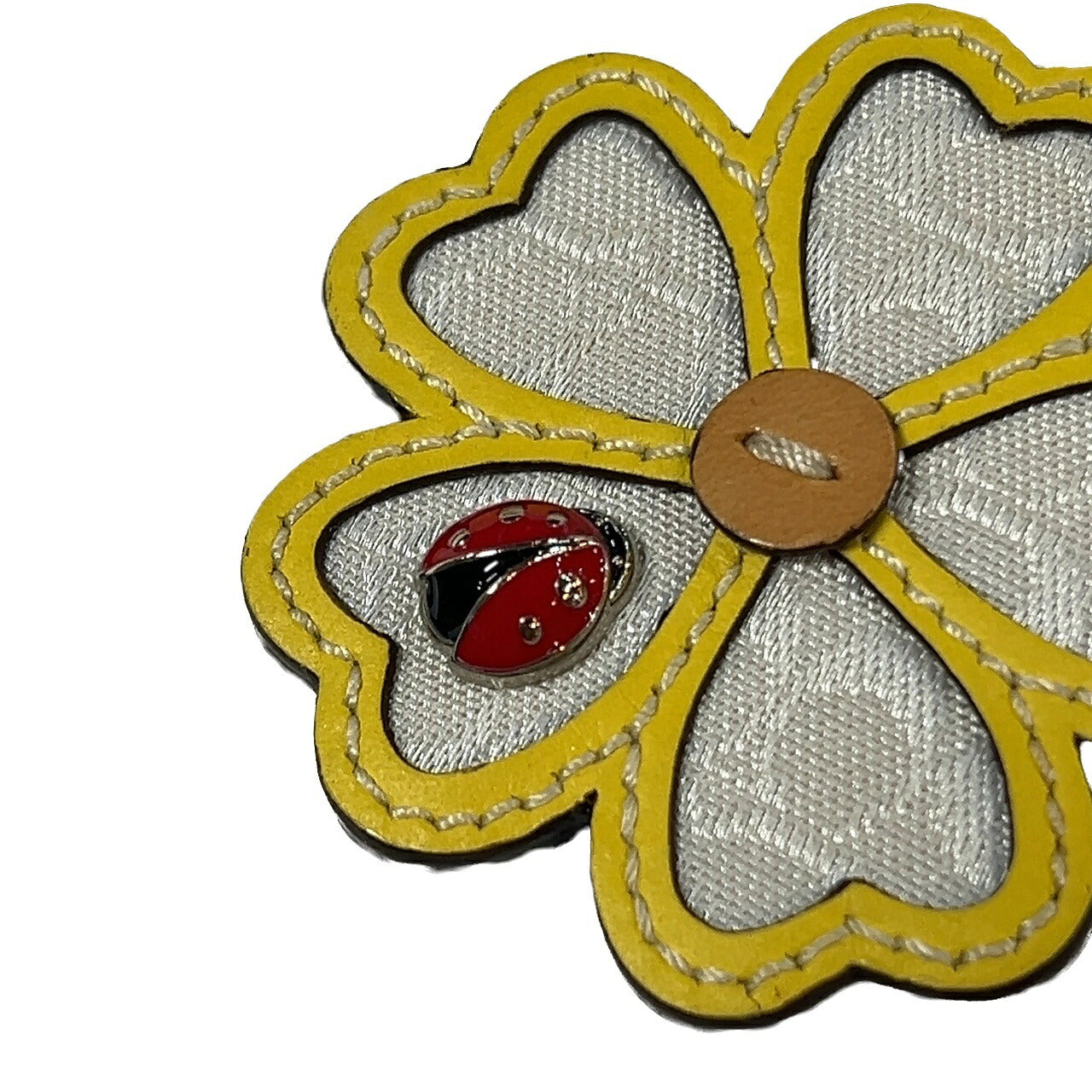 COACH Signature Ladybug Clover Key ONE SIZE Keychain Size ONE SIZE