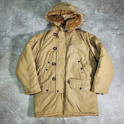 Golden Fleece 80s Vintage N-3B Flight Jacket Brown Size XL