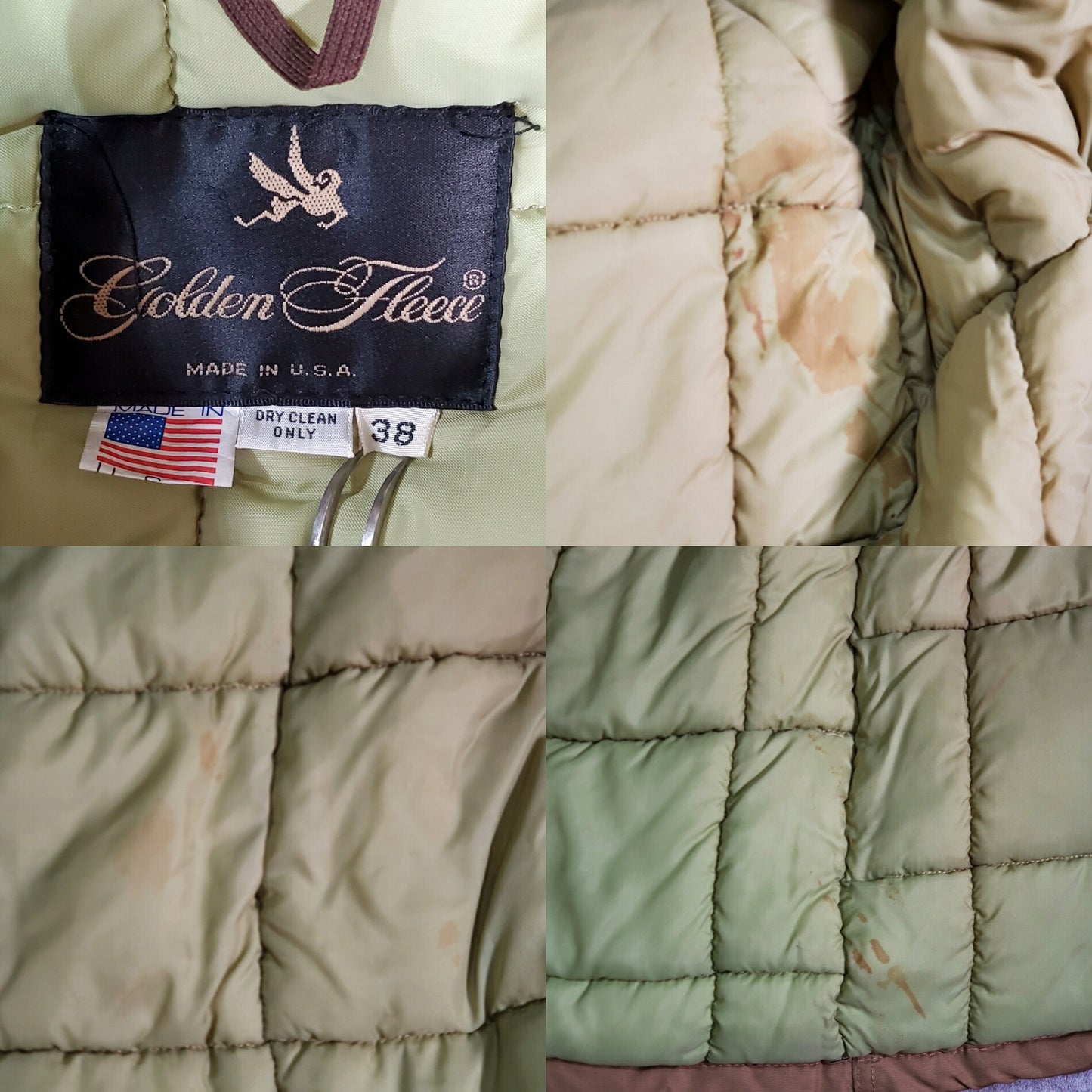 Golden Fleece 80s Vintage N-3B Flight Jacket Brown Size XL