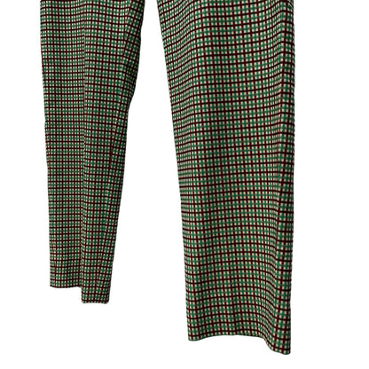 DRIES VAN NOTEN Archive Stretch Check Tapered Pants Size 34