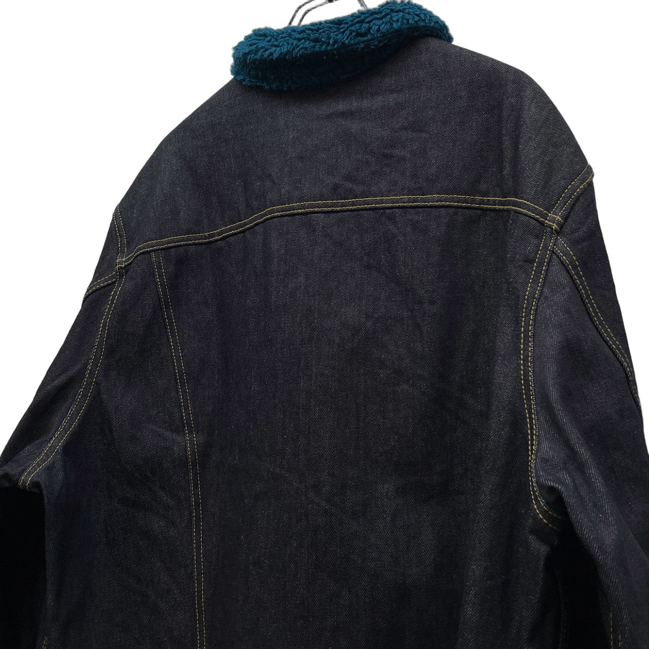 FACETASM Oversized Indigo Denim Boa Jacket Blue Size 2