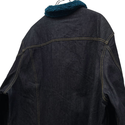 FACETASM Oversized Indigo Denim Boa Jacket Blue Size 2