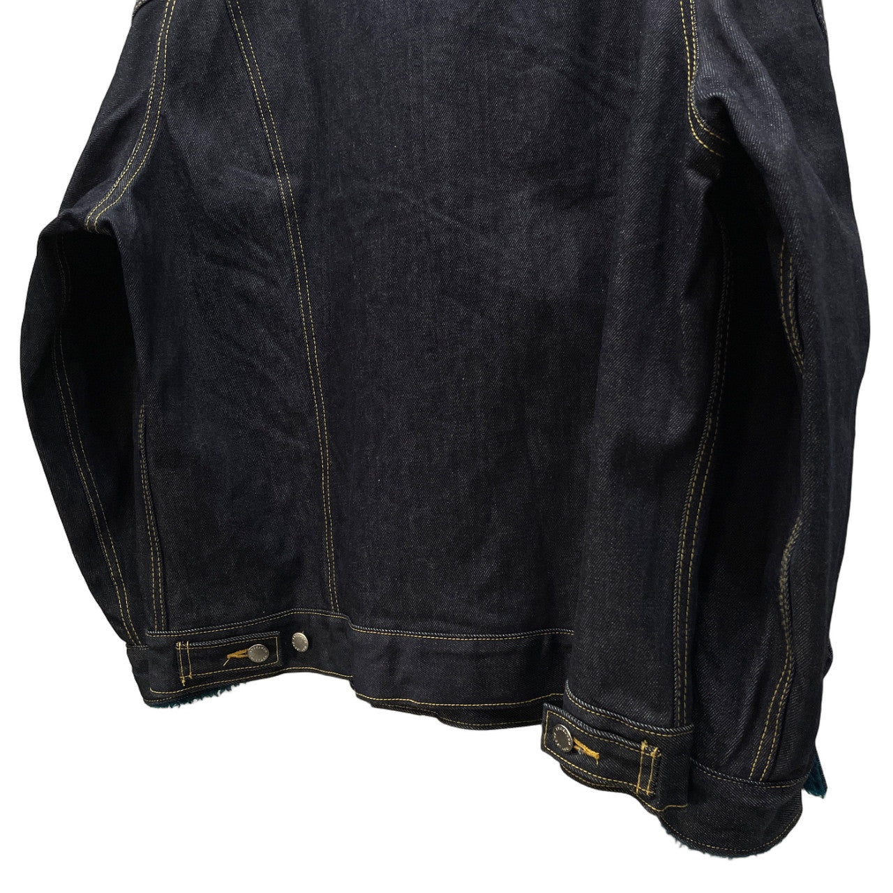 FACETASM Oversized Indigo Denim Boa Jacket Blue Size 2
