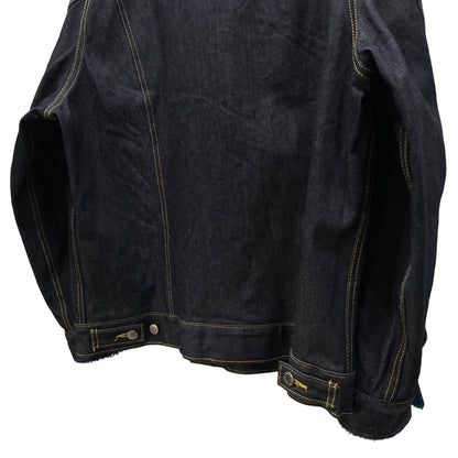 FACETASM Oversized Indigo Denim Boa Jacket Blue Size 2