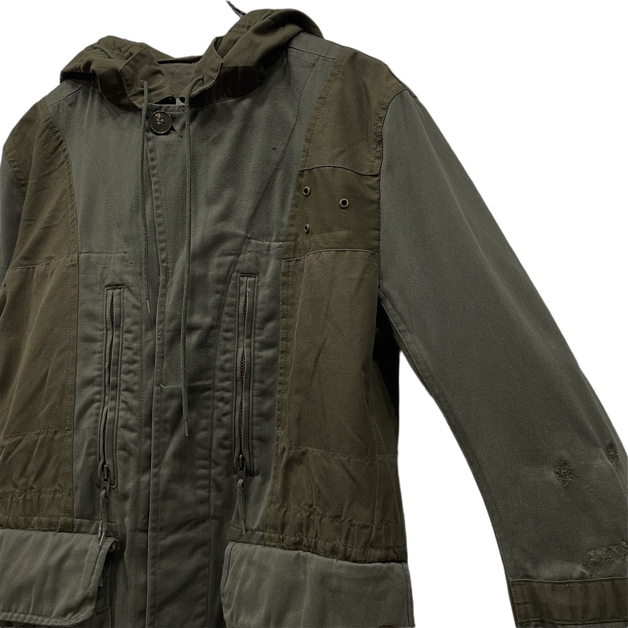 ink French M-64 Reconstructed Hooded Coat Green Size M