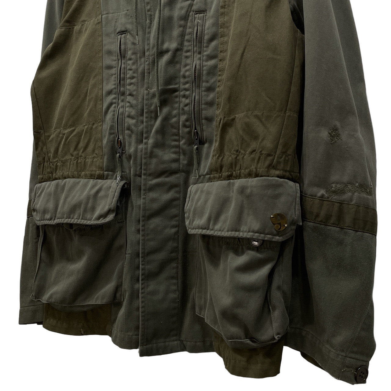 ink French M-64 Reconstructed Hooded Coat Green Size M