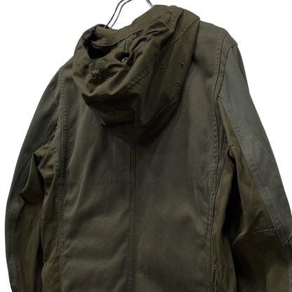 ink French M-64 Reconstructed Hooded Coat Green Size M