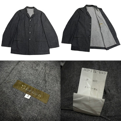 Yohji Yamamoto Y's for men Black Denim Chore Coat Size 3