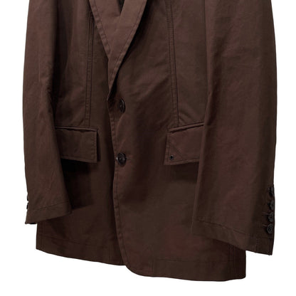 Y's for men Archive Oiled Cotton Stencil Blazer Brown Size 2