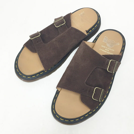 Dr. Martens Dayne Suede Slide Sandals Brown Size UK9