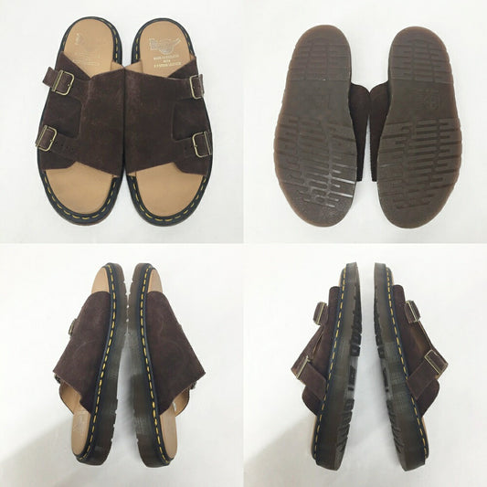 Dr. Martens Dayne Suede Slide Sandals Brown Size UK9