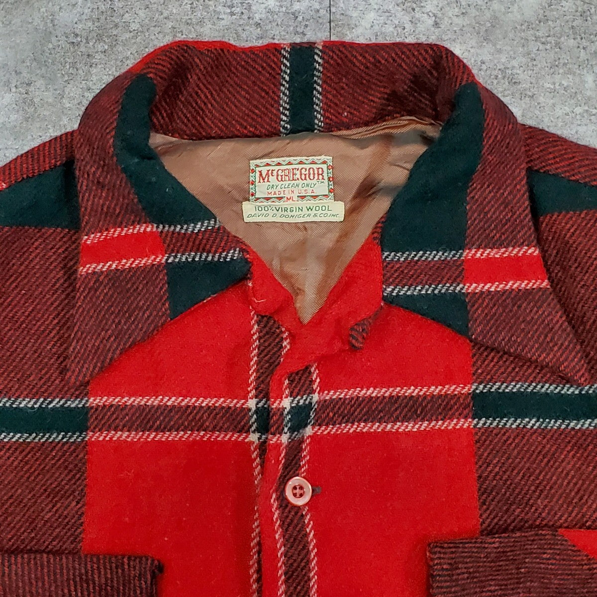 DAVID D. DONIGER & CO. INC 50s Vintage Collar Shirt
