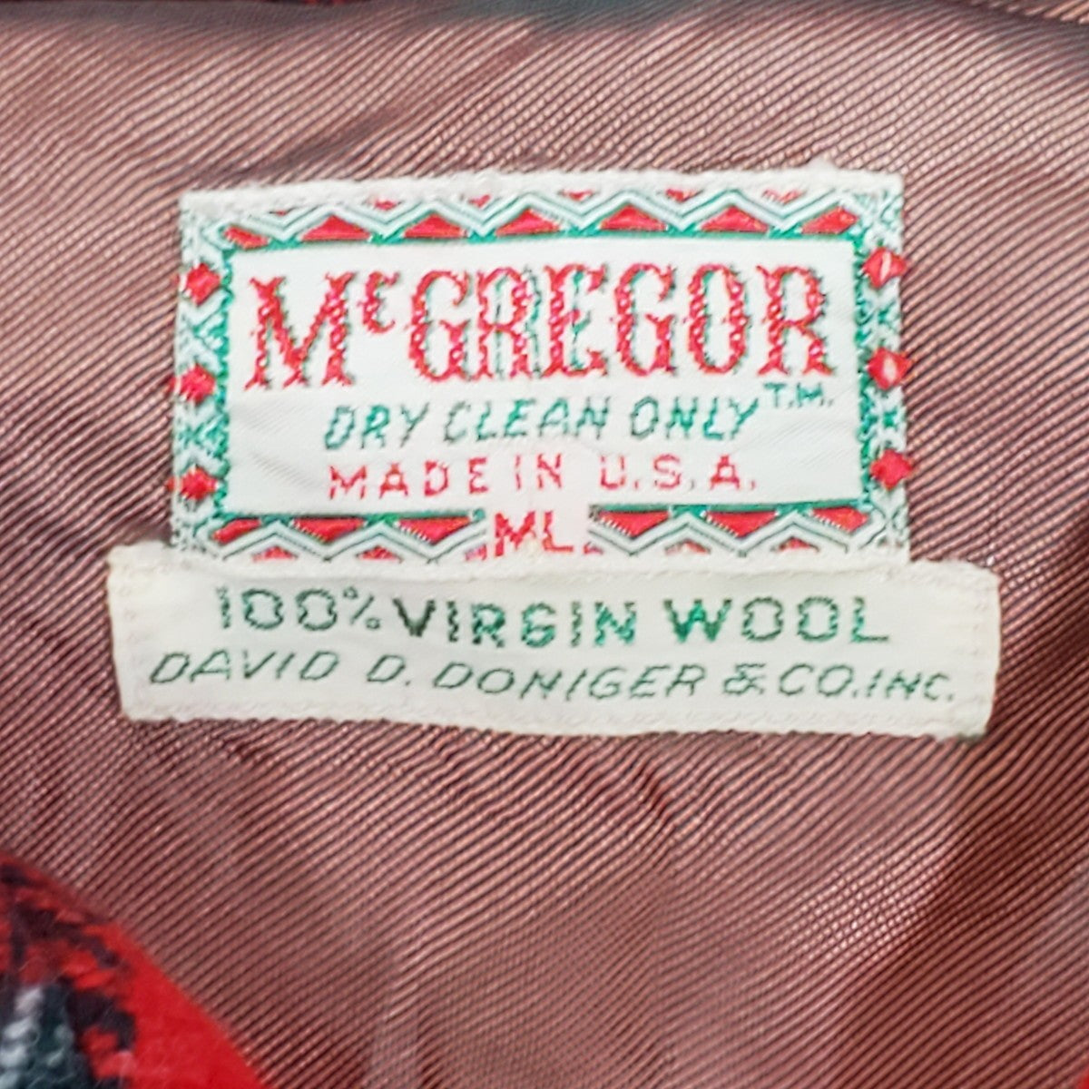DAVID D. DONIGER & CO. INC 50s Vintage Collar Shirt