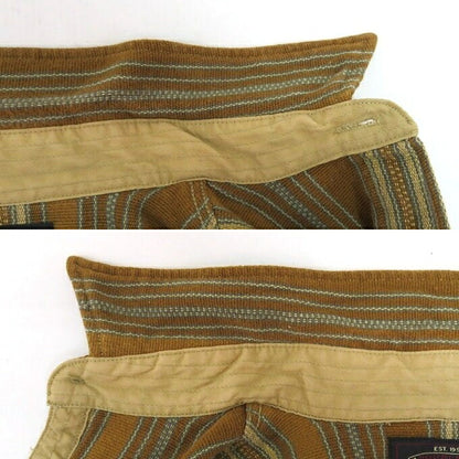 RRL Jacquard Stripe Cape Shirt Brown Size XS