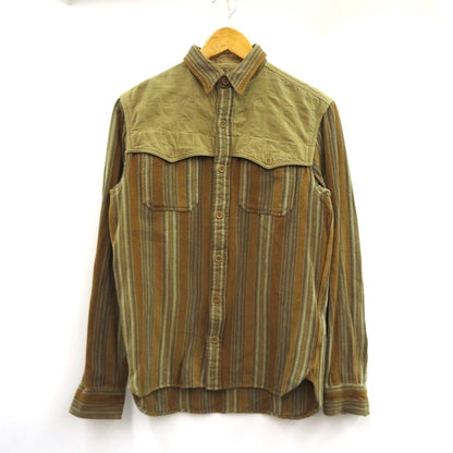 RRL Jacquard Stripe Cape Shirt Brown Size XS