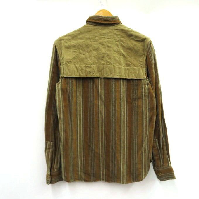 RRL Jacquard Stripe Cape Shirt Brown Size XS