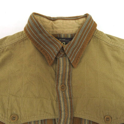 RRL Jacquard Stripe Cape Shirt Brown Size XS