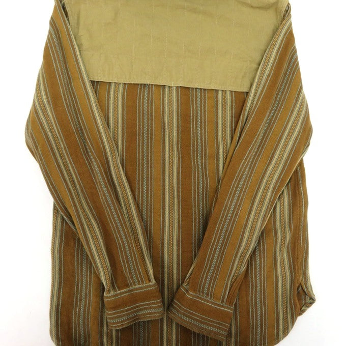 RRL Jacquard Stripe Cape Shirt Brown Size XS