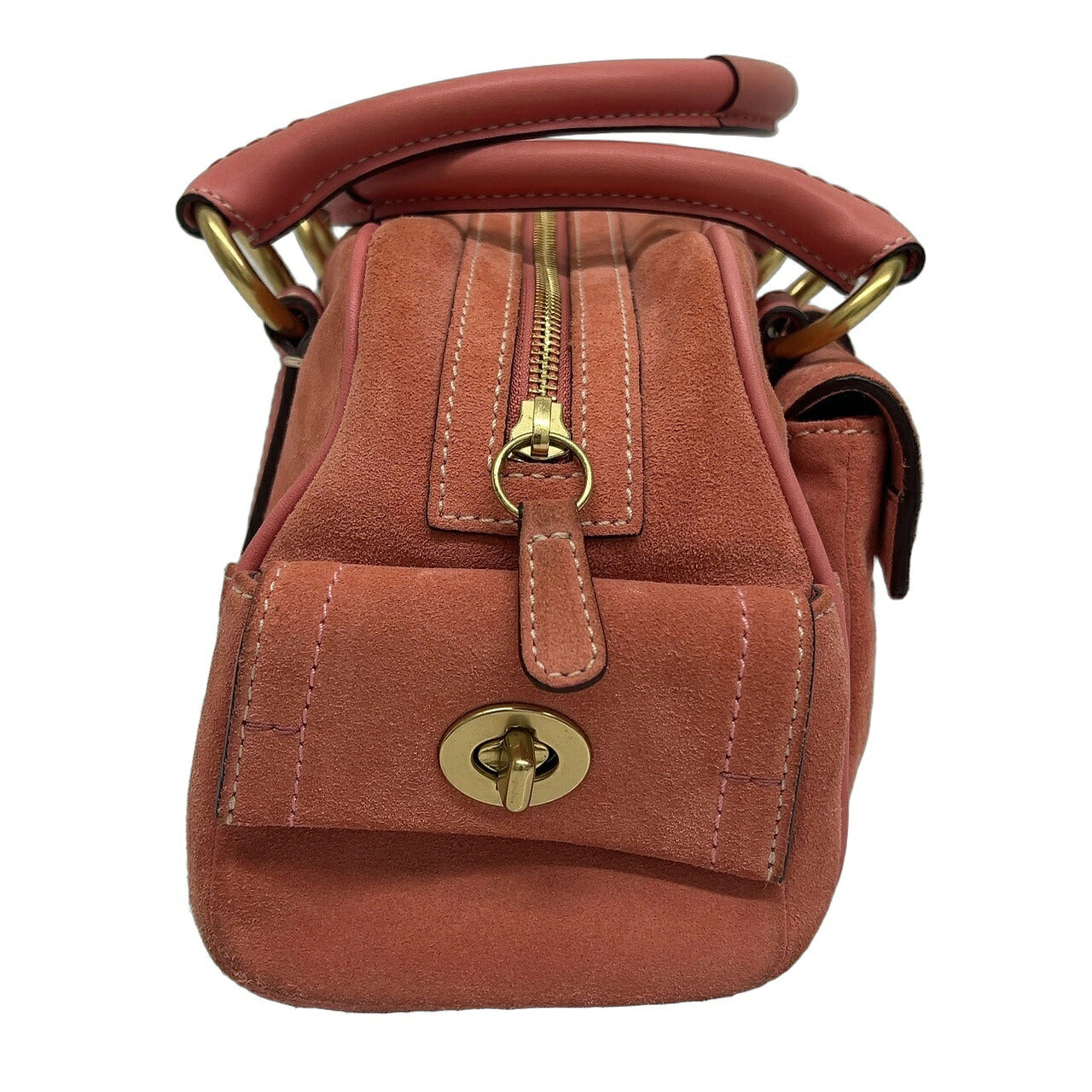 Coach Vintage Soho Suede Handbag Salmon Pink