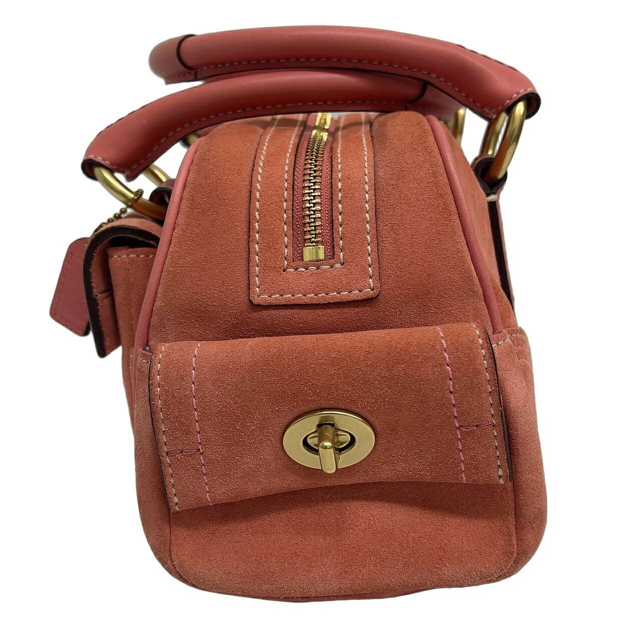 Coach Vintage Soho Suede Handbag Salmon Pink