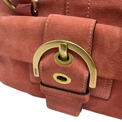 Coach Vintage Soho Suede Handbag Salmon Pink