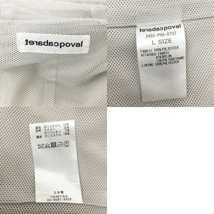 CABARET POVAL 24SS Breathable Track Jacket Gray Size L