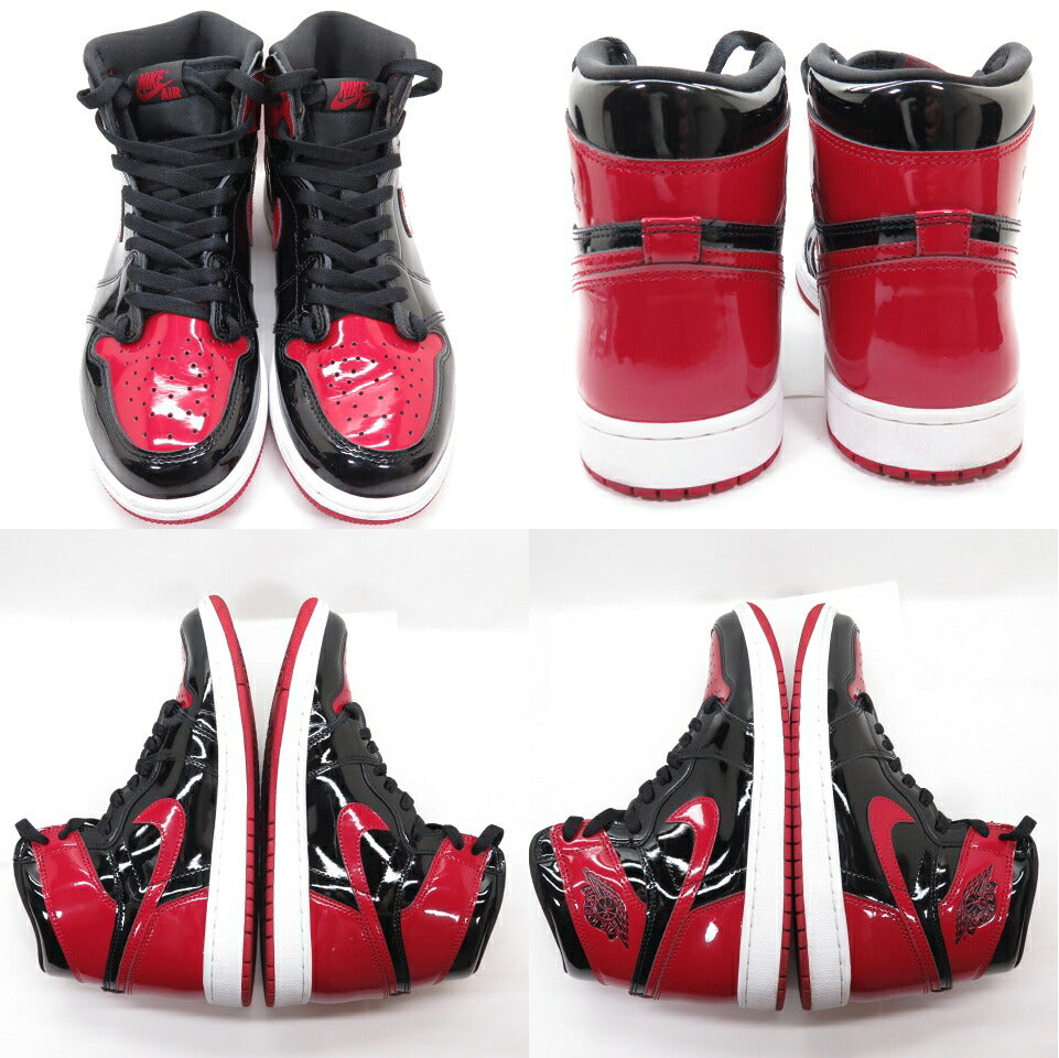 NIKE Air Jordan 1 Retro High OG Bred Patent Sneakers