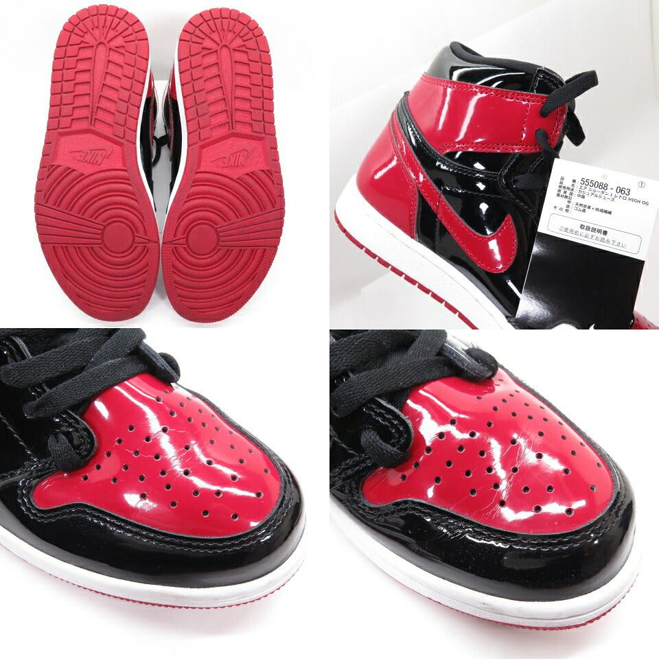 NIKE Air Jordan 1 Retro High OG Bred Patent Sneakers