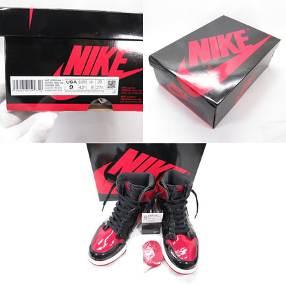 NIKE Air Jordan 1 Retro High OG Bred Patent Sneakers