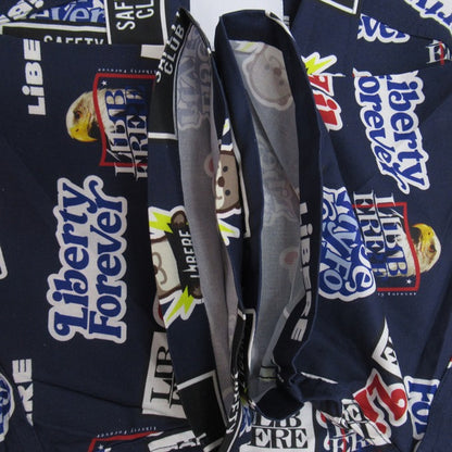 LIBERE Sticker Pack Big Silhouette Long Shirt Navy Size 1