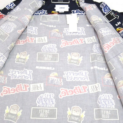 LIBERE Sticker Pack Big Silhouette Long Shirt Navy Size 1