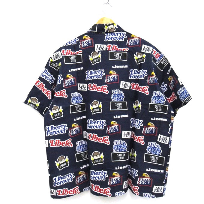 LIBERE Sticker Pack Big Silhouette Long Shirt Navy Size 1