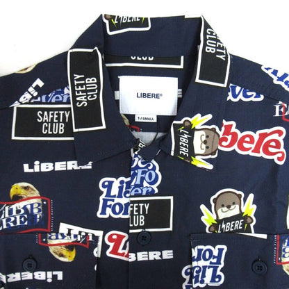 LIBERE Sticker Pack Big Silhouette Long Shirt Navy Size 1