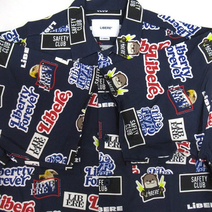 LIBERE Sticker Pack Big Silhouette Long Shirt Navy Size 1