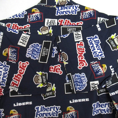 LIBERE Sticker Pack Big Silhouette Long Shirt Navy Size 1