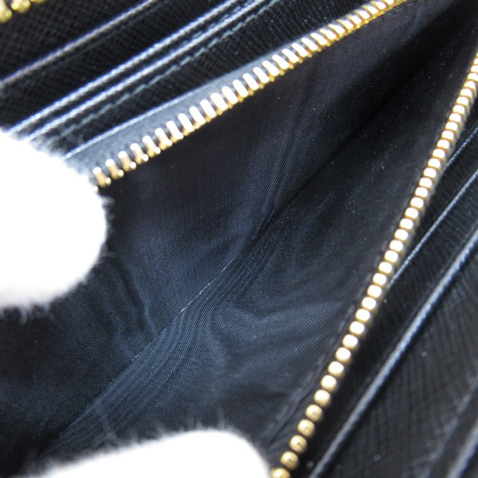 PRADA SAFFIANO FLOCCO Saffiano Wallet Black Size ONE SIZE