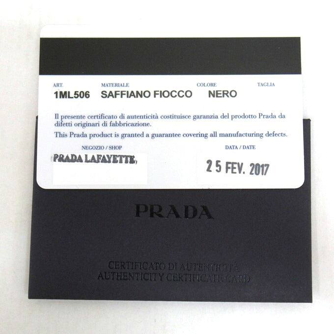 PRADA SAFFIANO FLOCCO Saffiano Wallet Black Size ONE SIZE