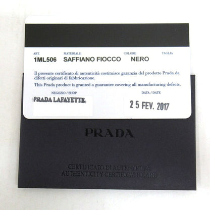 PRADA SAFFIANO FLOCCO Saffiano Wallet Black Size ONE SIZE