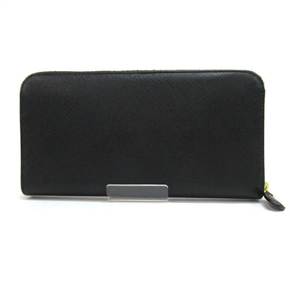 PRADA SAFFIANO FLOCCO Saffiano Wallet Black Size ONE SIZE