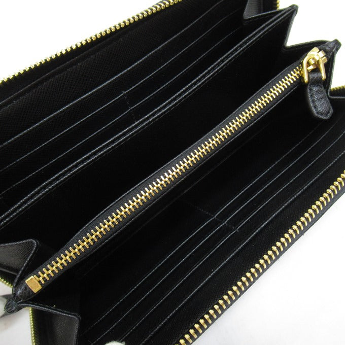 PRADA SAFFIANO FLOCCO Saffiano Wallet Black Size ONE SIZE