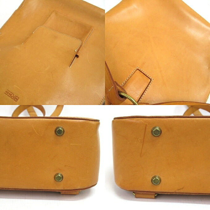 BREE Leather Backpack Camel Size ONE SIZE