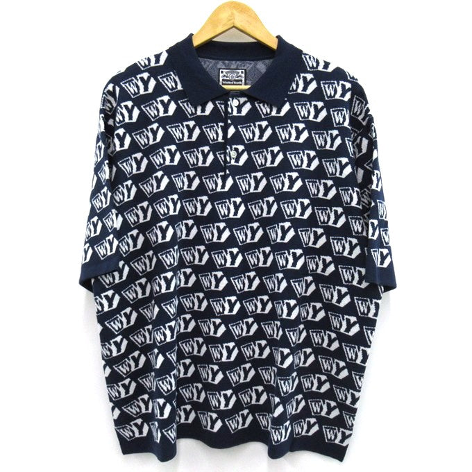 wasted youth Knit Short Sleeve Polo Navy Size XL