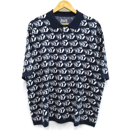 wasted youth Knit Short Sleeve Polo Navy Size XL