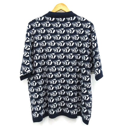 wasted youth Knit Short Sleeve Polo Navy Size XL