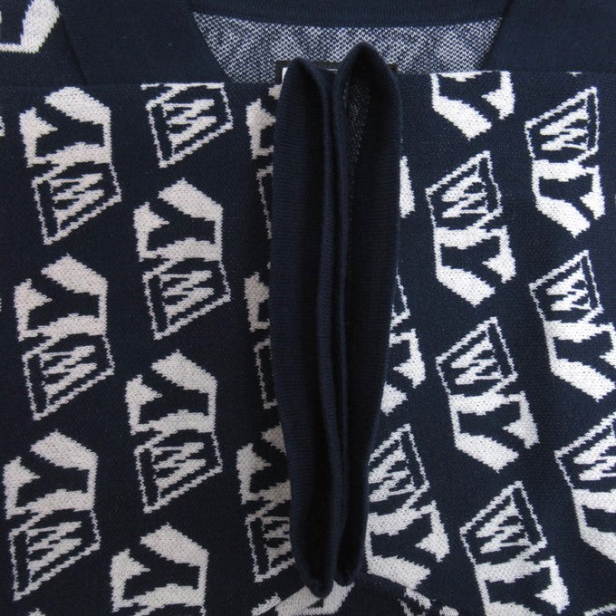 wasted youth Knit Short Sleeve Polo Navy Size XL